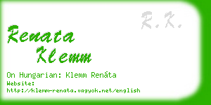 renata klemm business card